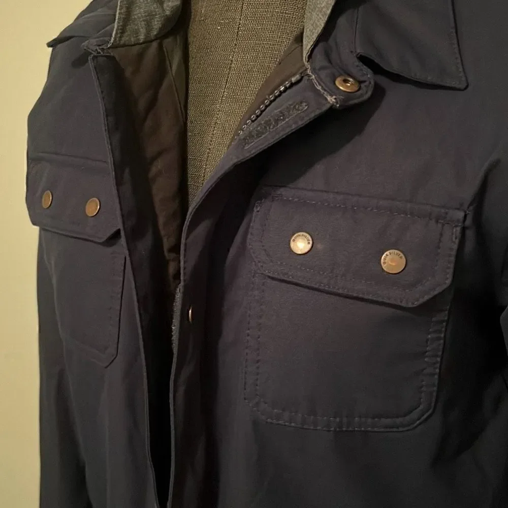 Quiksilver Kid's Navy Blue Dry Flight Technology 18K Hooded Winter Jacket